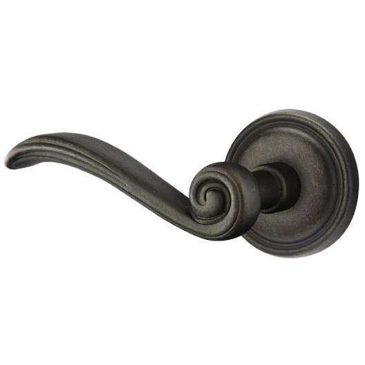 Privacy Left Handed Medici Lever and #12 Rose with Concealed Screws in Medium Bronze