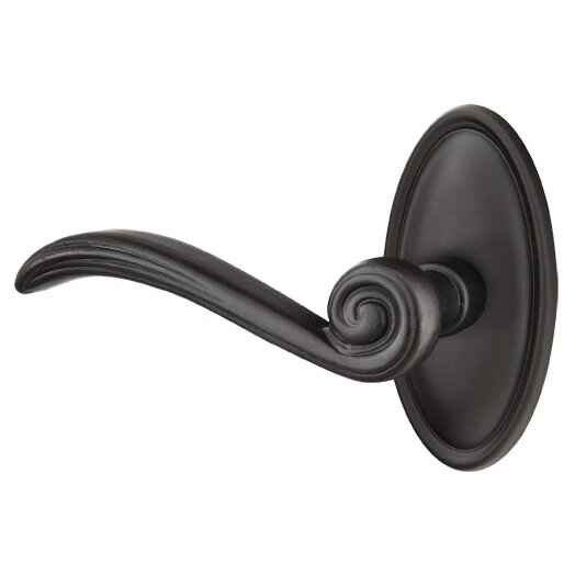Privacy Left Handed Medici Lever With #14 Rose in Flat Black Bronze