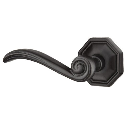 Privacy Left Handed Medici Lever With #15 Rose in Flat Black Bronze