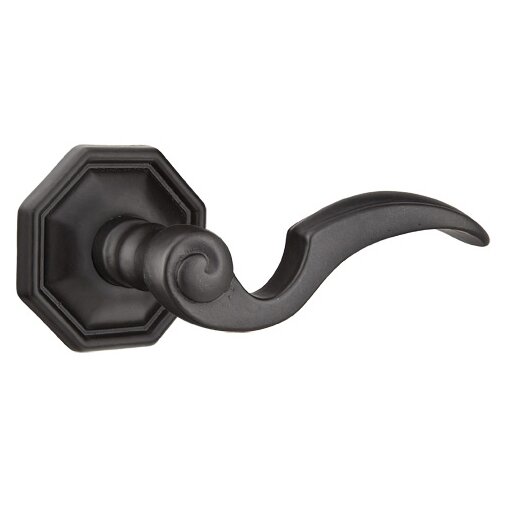 Privacy Right Handed Napoli Lever With #15 Rose in Flat Black Bronze