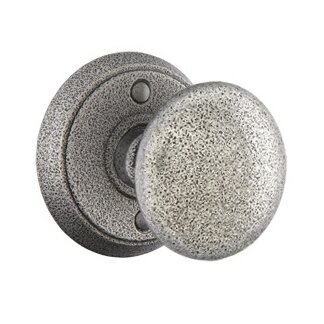 Privacy Jamestown Knob With #2 Rose in Satin Steel