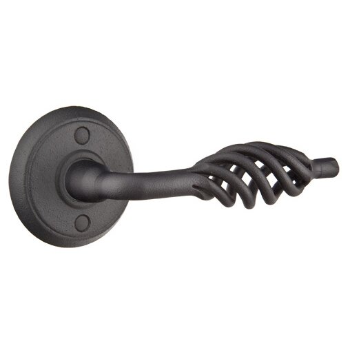 Privacy Right Handed Lafayette Lever With #2 Rose in Flat Black Steel