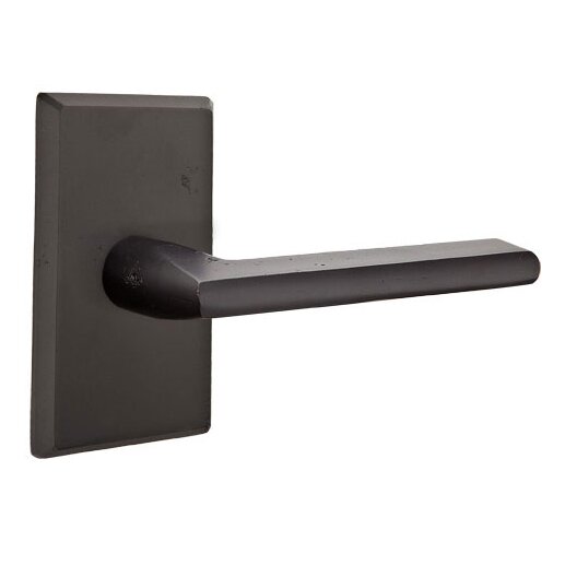 Privacy Right Handed Lariat Lever And #3 Rose with Concealed Screws in Flat Black Bronze