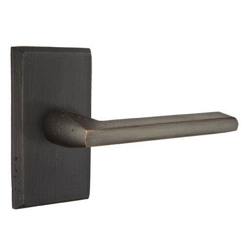 Privacy Right Handed Lariat Lever And #3 Rose with Concealed Screws in Medium Bronze