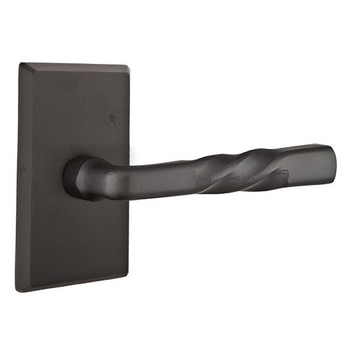 Privacy Right Handed Montrose Lever And #3 Rose with Concealed Screws in Flat Black Bronze