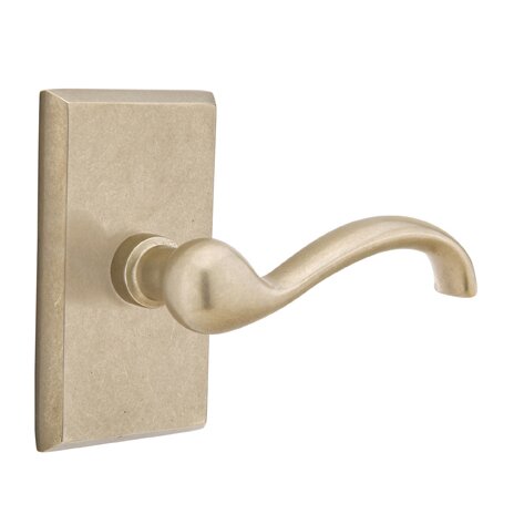 Privacy Right Handed Teton Lever With #3 Rose in Tumbled White Bronze