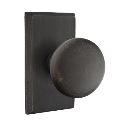 Privacy Winchester Knob And #3 Rose with Concealed Screws in Medium Bronze