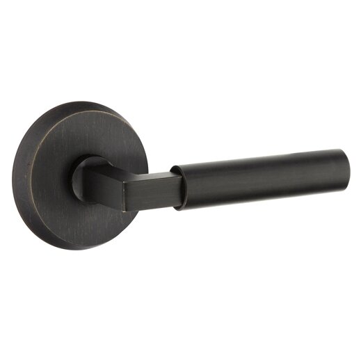 Privacy Bryce Right Handed Lever with #2 Rose in Medium Bronze