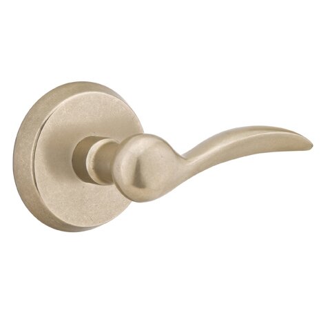 Privacy Right Handed Durango Lever With #2 Rose in Tumbled White Bronze