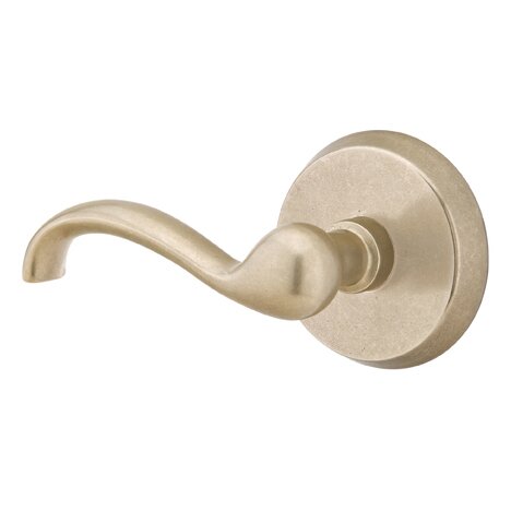 Privacy Left Handed Teton Lever With #2 Rose in Tumbled White Bronze