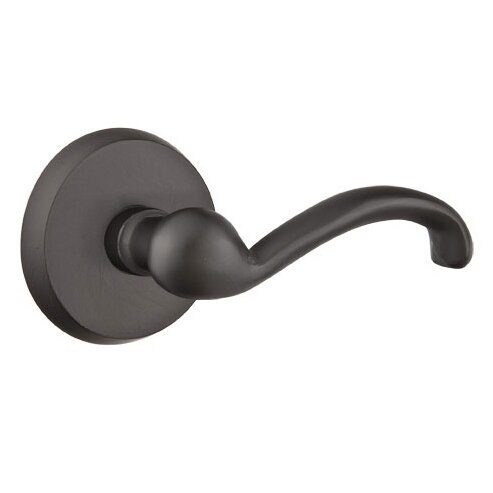 Privacy Right Handed Teton Lever And #2 Rose with Concealed Screws in Flat Black Bronze