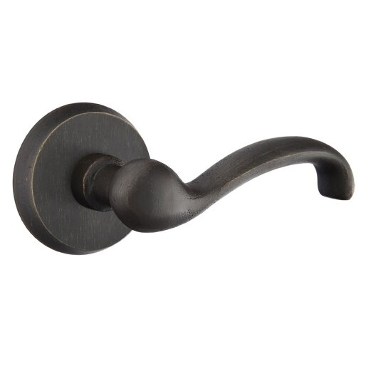 Privacy Right Handed Teton Lever And #2 Rose with Concealed Screws in Medium Bronze