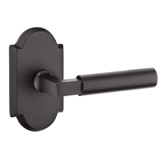 Privacy Bryce Right Handed Lever with #1 Rose and Concealed Screws in Flat Black Bronze