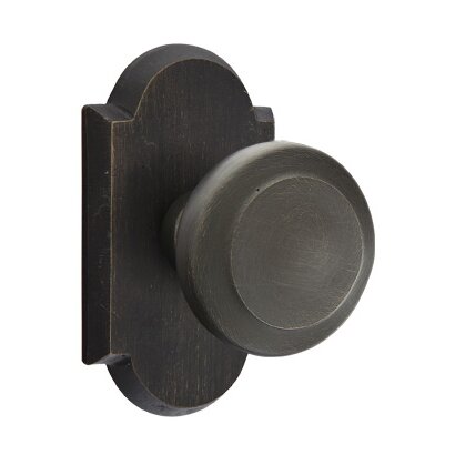 Privacy Butte Knob And #1 Rose with Concealed Screws in Medium Bronze
