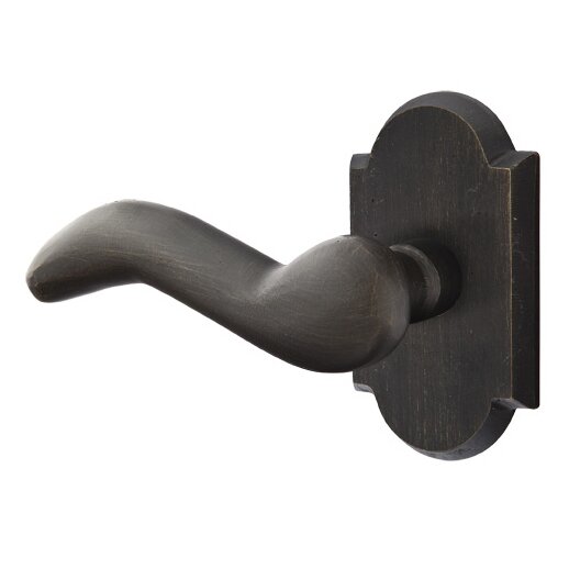Privacy Left Handed Cody Lever With #1 Rose with Concealed Screws in Medium Bronze