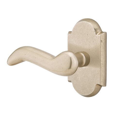 Privacy Left Handed Cody Lever With #1 Rose with Concealed Screws in Tumbled White Bronze