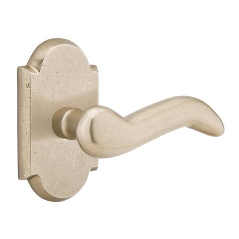Privacy Right Handed Cody Lever And #1 Rose with Concealed Screws in Tumbled White Bronze