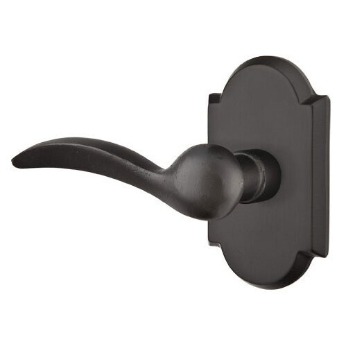 Privacy Left Handed Durango Lever And #1 Rose with Concealed Screws in Flat Black Bronze