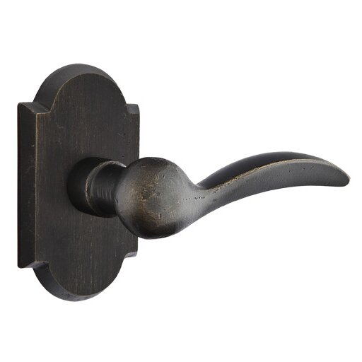Privacy Right Handed Durango Lever And #1 Rose with Concealed Screws in Medium Bronze