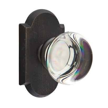 Providence Privacy Door Knob and #1 Rose with Concealed Screws in Medium Bronze