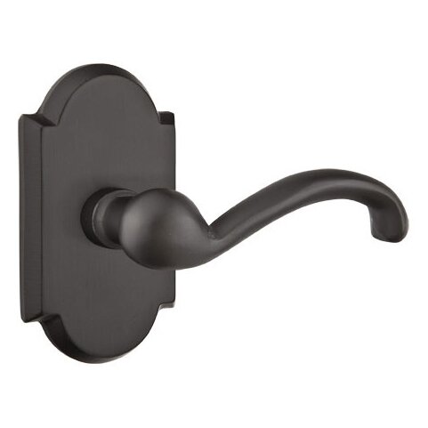 Privacy Right Handed Teton Lever With #1 Rose in Flat Black Bronze