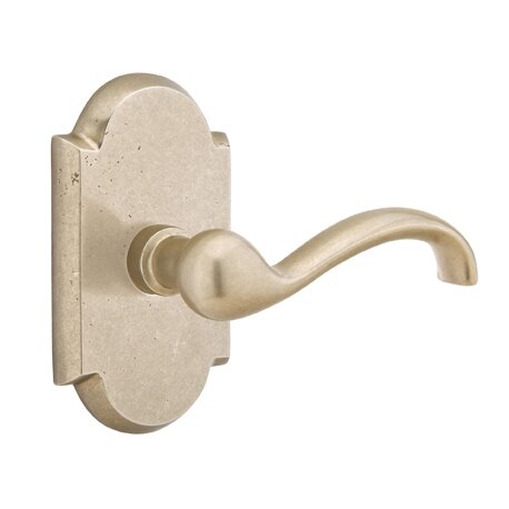 Privacy Right Handed Teton Lever And #1 Rose with Concealed Screws in Tumbled White Bronze