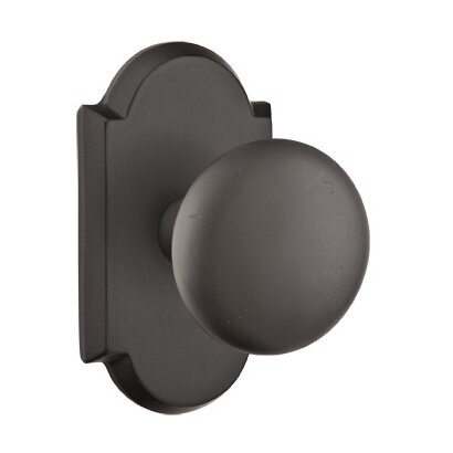Privacy Winchester Knob And #1 Rose with Concealed Screws in Flat Black Bronze