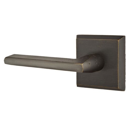 Privacy Left Handed Lariat Lever And #6 Rose with Concealed Screws in Medium Bronze
