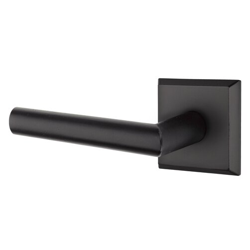 Privacy Mariposa Left Handed Lever with #6 Rose and Concealed Screws in Flat Black Bronze