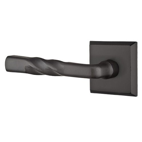 Privacy Left Handed Montrose Lever And #6 Rose with Concealed Screws in Flat Black Bronze