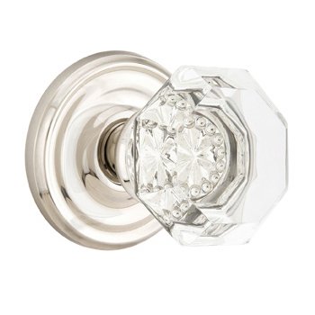 Single Dummy Old Town Door Knob with Regular Rose in Polished Nickel