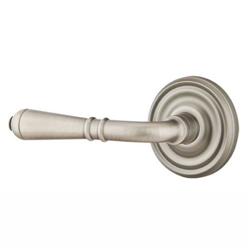 Single Dummy Left Handed Turino Door Lever With Regular Rose in Pewter