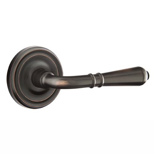 Single Dummy Right Handed Turino Door Lever With Regular Rose in Oil Rubbed Bronze