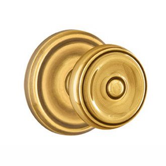 Single Dummy Waverly Door Knob With Regular Rose in French Antique Brass