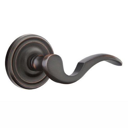 Double Dummy Right Handed Cortina Door Lever With Regular Rose in Oil Rubbed Bronze