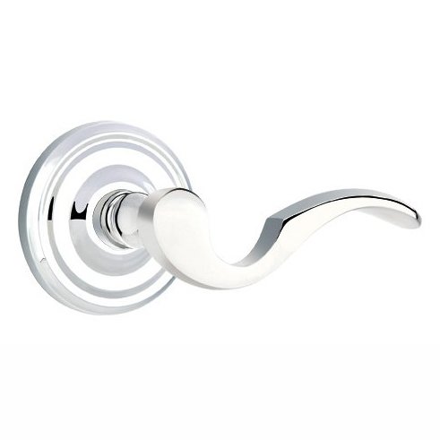 Double Dummy Right Handed Cortina Door Lever With Regular Rose in Polished Chrome