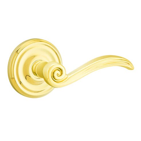 Double Dummy Elan Right Handed Lever With Regular Rose in Unlacquered Brass