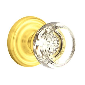 Georgetown Double Dummy Door Knob with Regular Rose in Polished Brass