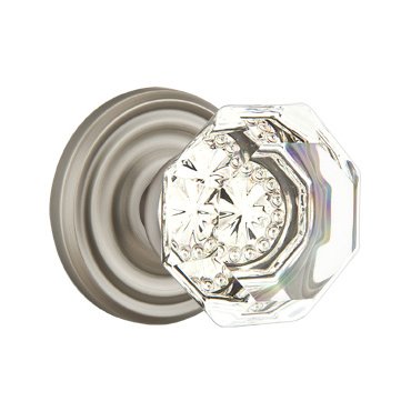 Old Town Double Dummy Door Knob with Regular Rose in Pewter