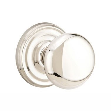 Double Dummy Providence Door Knob With Regular Rose in Polished Nickel