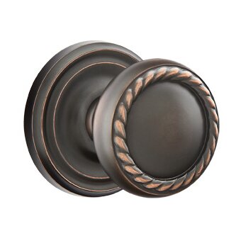 Double Dummy Rope Knob With Regular Rose in Oil Rubbed Bronze