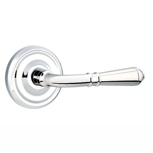 Double Dummy Right Handed Turino Door Lever With Regular Rose in Polished Chrome