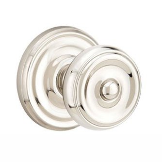 Double Dummy Waverly Door Knob With Regular Rose in Polished Nickel