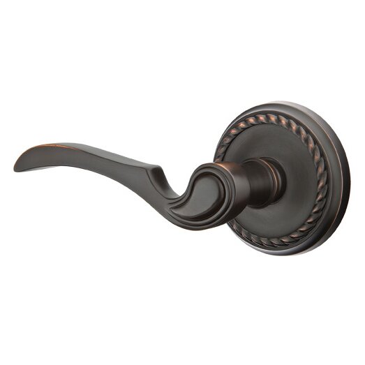 Single Dummy Left Handed Coventry Lever With Rope Rose in Oil Rubbed Bronze