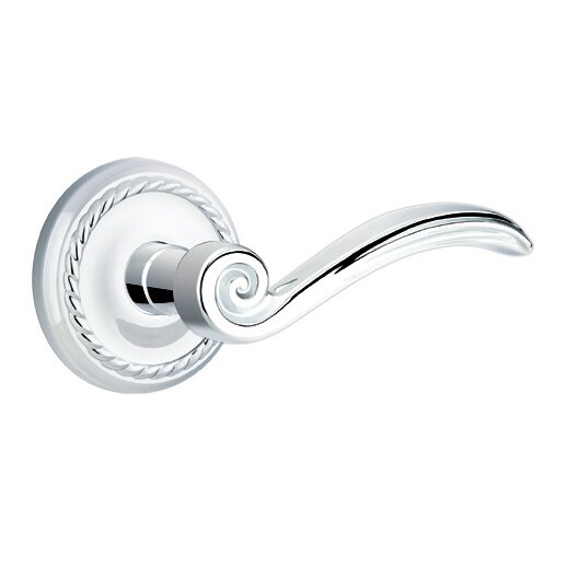 Single Dummy Right Handed Elan Lever With Rope Rose in Polished Chrome