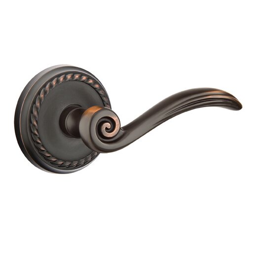 Double Dummy Elan Right Handed Lever With Rope Rose in Oil Rubbed Bronze