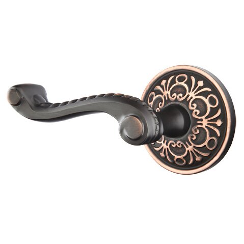 Single Dummy Left Handed Rope Lever With Lancaster Rose in Oil Rubbed Bronze
