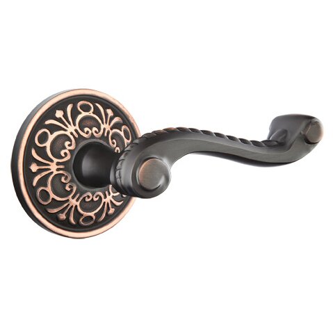 Single Dummy Right Handed Rope Lever With Lancaster Rose in Oil Rubbed Bronze
