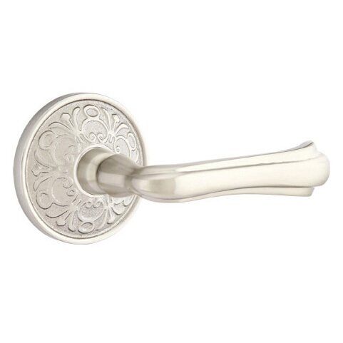 Single Dummy Right Handed Wembley Lever With Lancaster Rose in Satin Nickel
