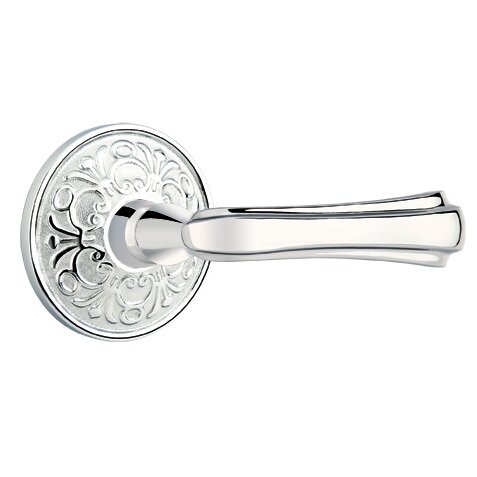 Single Dummy Right Handed Wembley Lever With Lancaster Rose in Polished Chrome